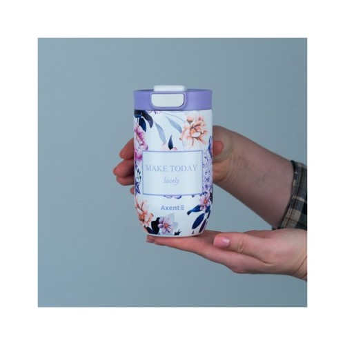 Термокружка Axent 350 мл Violet Whispers (8721-10-A)