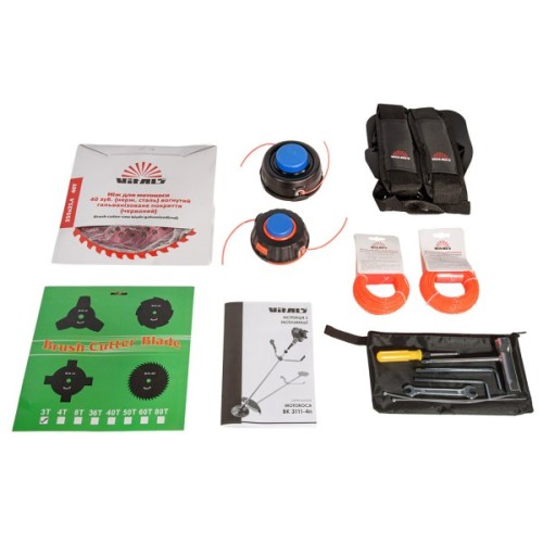 Тример садовий Vitals Master, BK 3111-4n, 0.7kW/1.0к.с., 31см³, 25.5см, ніж/ліска 43см, 9.6кг (243550)