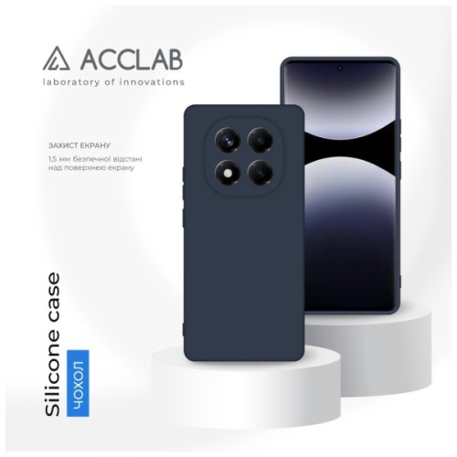 Чохол до мобільного телефона ACCLAB Silicone Case Xiaomi Redmi Note 14 Pro 4G Dark Blue (1283126622588)