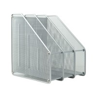 Лоток для паперів Axent вертикальний 3-в-1, металевий, срібний (2128-03-A)