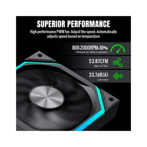 Кулер до корпусу Gamemax FN12A-N2-R