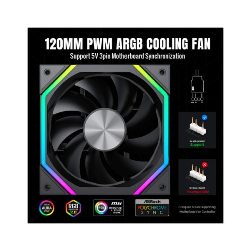 Кулер до корпусу Gamemax FN12A-N2-R