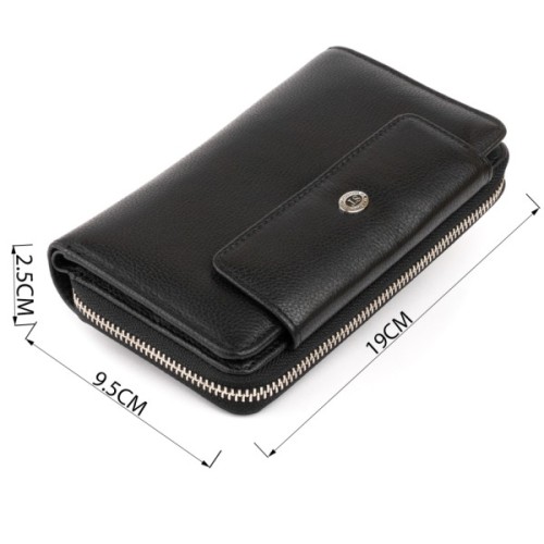 Гаманець ST Leather Зі шкіри Чорний (19339)