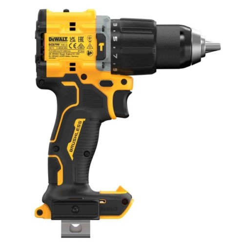 Шуруповерт DeWALT XR Li-Ion 18V, 74 Нм, 0-450/0-1650 об/хв, 1.17 кг, TSTAK (без АКБ та ЗП) (DCD799NT)