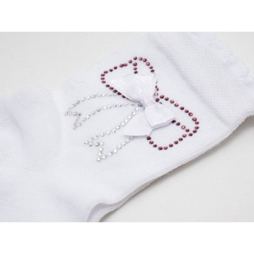 Шкарпетки дитячі BNM з бантиками зі страз (M0C0102-0808-5G-white)