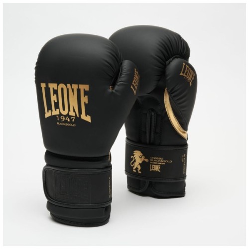 Боксерські рукавички Leone GN059D Black/Gold 12 унцій (GN059D_Bl/Gold_12oz)