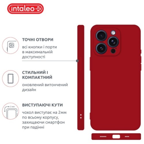 Чохол до мобільного телефона Intaleo SoftShell Apple iPhone 15 Pro Max Red (1283126585395)