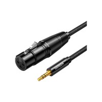 Кабель мультимедійний 3.5mm M to XLR F 2.0m AV182 black Ugreen (20244)