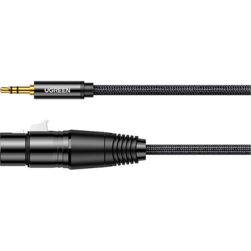 Кабель мультимедійний 3.5mm M to XLR F 2.0m AV182 black Ugreen (20244)