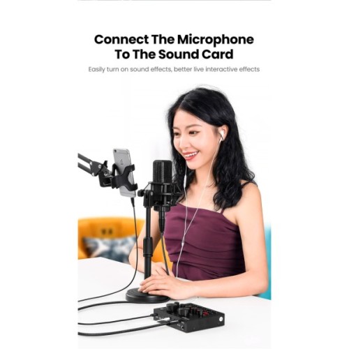 Кабель мультимедійний 3.5mm M to XLR F 2.0m AV182 black Ugreen (20244)