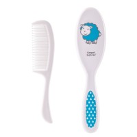 Набір для догляду за дитиною Canpol babies Newborn Baby Щітка та гребінець для волосся блакитний (2/417)