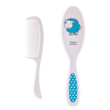 Набір для догляду за дитиною Canpol babies Newborn Baby Щітка та гребінець для волосся блакитний (2/417)
