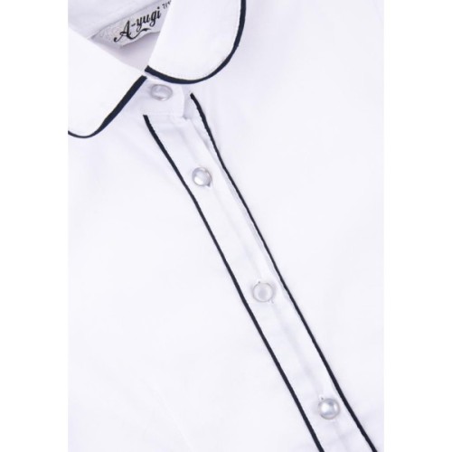 Блузка дитяча A-Yugi з коротким рукавом (1576-140G-white)