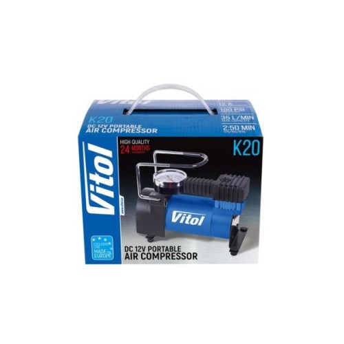 Автомобільний компресор VITOL K-20 100psi/12Amp/35л (K-20)