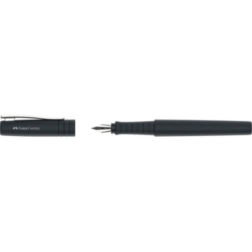 Ручка пір'яна Faber-Castell POLY Fountain Pen Black, колір корпусу чорний, перо F (0,5 мм) (32995)