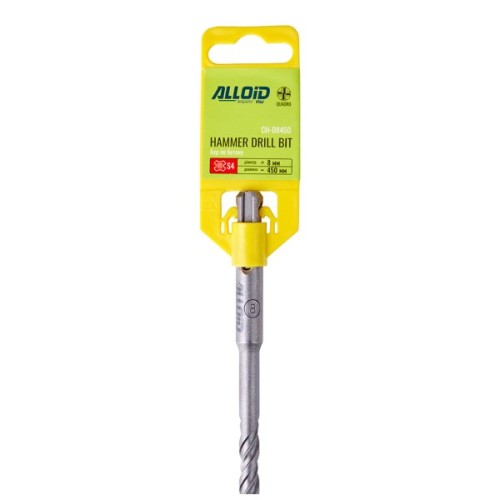 Бур Alloid по бетону, SDS-plus, S4 QUADRO, 8×450мм (CH-08450)