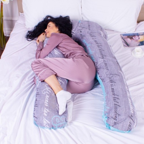 Подушка MirSon для вагітних і відпочинку Naturale Line Print №8005 U-подібна Tulio (2200006178231)