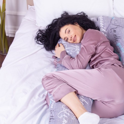 Подушка MirSon для вагітних і відпочинку Naturale Line Print №8005 U-подібна Tulio (2200006178231)