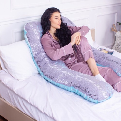Подушка MirSon для вагітних і відпочинку Naturale Line Print №8005 U-подібна Tulio (2200006178231)