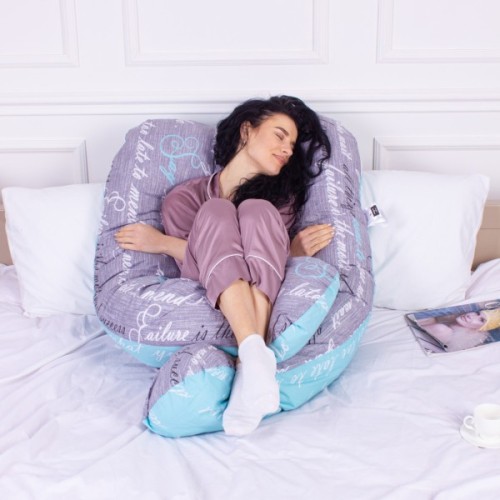 Подушка MirSon для вагітних і відпочинку Naturale Line Print №8005 U-подібна Tulio (2200006178231)