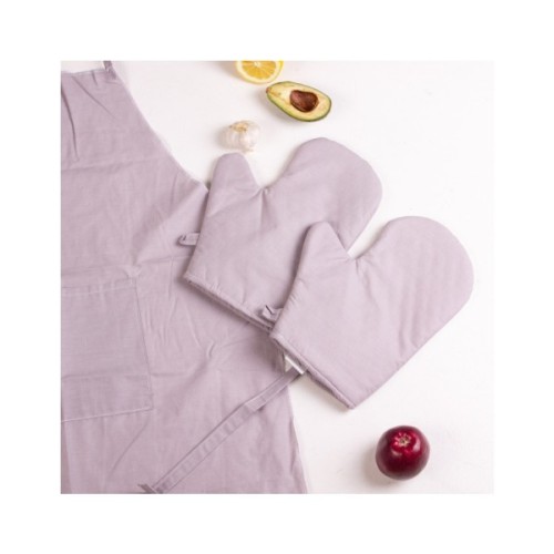 Фартух MirSon Набір 16-5703 Light Gray бязь дві прихватки + дві рукавички-прихватки + фартух (2200006752592)