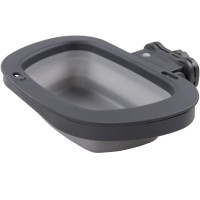 Посуд для собак Dexas Миска складна з кріпленням на клітку 600 мл світло-сіра (0084297309244)