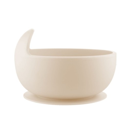 Тарілка дитяча Canpol babies силіконова на присосці - кремова (51/400_creme)