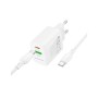 Зарядний пристрій BOROFONE BN27 Fuente 1xUSB-C PD20W + 1xUSB QC3.0 + cable USB-C to USB-C White (6941991120282)