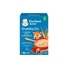 Дитяча каша Gerber Мультизлакова з хрусткими пластівцями та шматочками полуниці від 1 року 200 г (1100408)