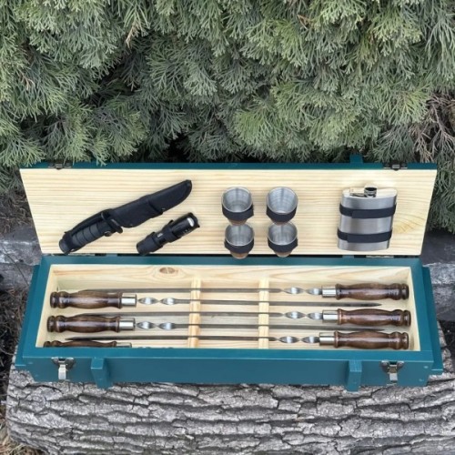 Набір для барбекю Metalzavod Мілітарі бірюзовий (PN-Militari-BRZ)