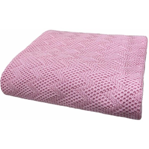 Плед Прованс Діно Зиґзаґ 130х170 Рожевий (4823093432055)