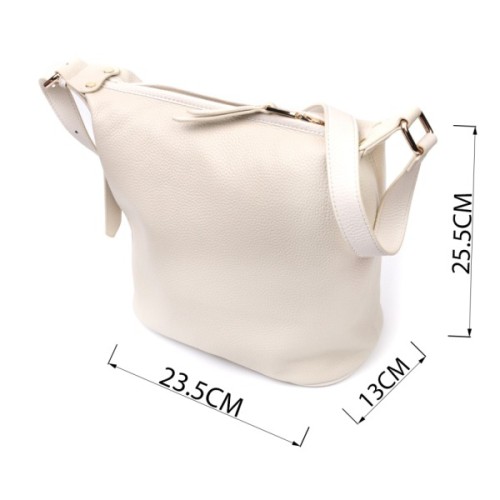 Сумка Vintage З натуральної шкіри Біла (22307)