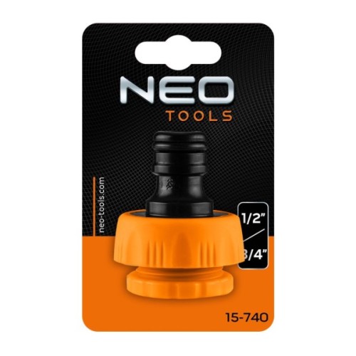 Конектор для шланга Neo Tools для крана 1/2",3/4", з внутрішнім різьбленням (15-740)
