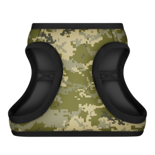 Шлея для собак WAUDOG Clothes з QR паспортом "Мілітарі" XS4 (223-4026)