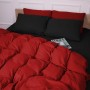 Постільна білизна MirSon 002-009 Black/Red Фланель 2 x 160 x 220 Сімейний Євро (2200009656576)