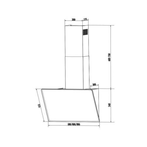 Витяжка кухонна Interline FIESTA WH A 60 TC/GL/A