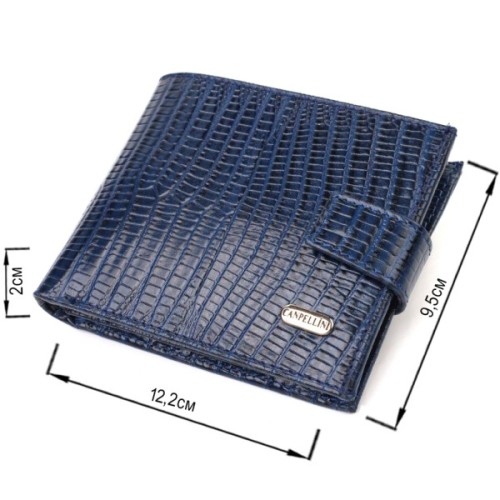 Гаманець Canpellini З натуральної шкіри Синій (21887)