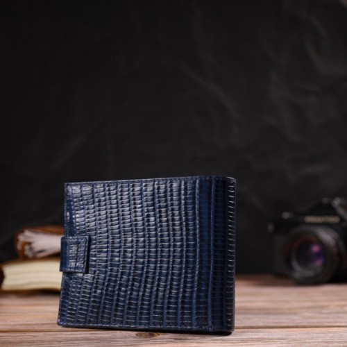 Гаманець Canpellini З натуральної шкіри Синій (21887)