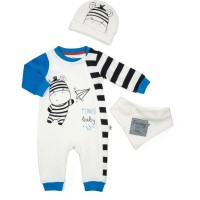 Чоловічок дитячий Tongs з шапочкою і слюнявчиком (2141-74B-blue)