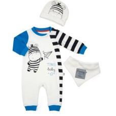 Чоловічок дитячий Tongs з шапочкою і слюнявчиком (2141-74B-blue)