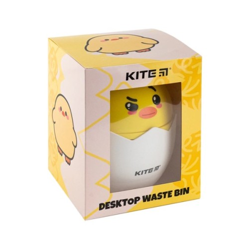 Кошик для паперів Kite Настільний контейнер для сміття, жовтий (K24-009-3)