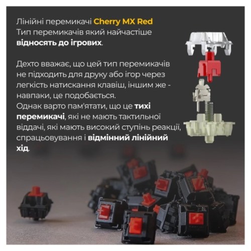 Клавіатура Ducky One 3 SF Cherry MX Red RGB UA USB Black (DKON2167ST-RUAPXCLAWSC1)