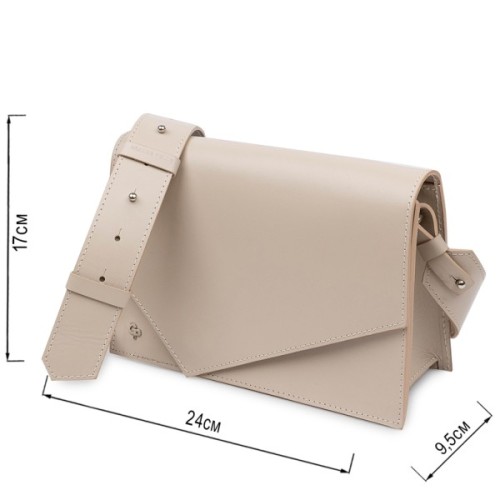 Сумка Grande Pelle З натуральної шкіри Бежева (11568)