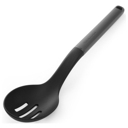 Ложка кухарська KitchenAid Classic для сервірування з прорізами 34 см сірий (KHA004OHCHGG)