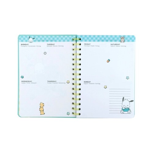 Тижневик Kite дитячий на спіралі Pochacco, тверда обкладинка (PC26-438)