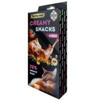 Ласощі для котів Lucky Star Лагідне пюре з м'яса кролика у стіках 10 г (4820281500527)