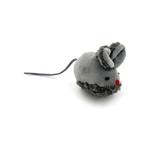 Іграшка для котів Hippie Pet Мишка вушка-бантик сіра 6.5 см (HIPCT2304064P)