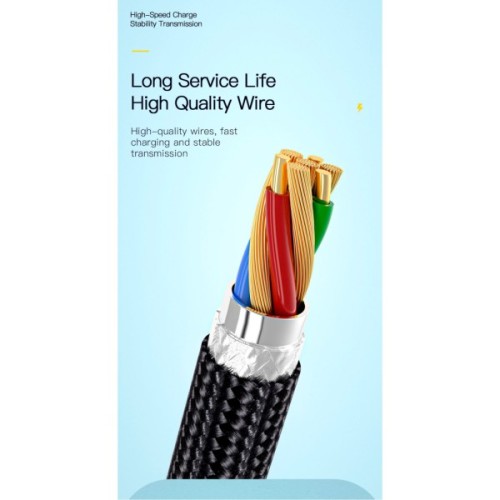 Дата кабель USB 2.0 AM to USB-C 3.0m 7A black Essager (EXCT-XCC01)