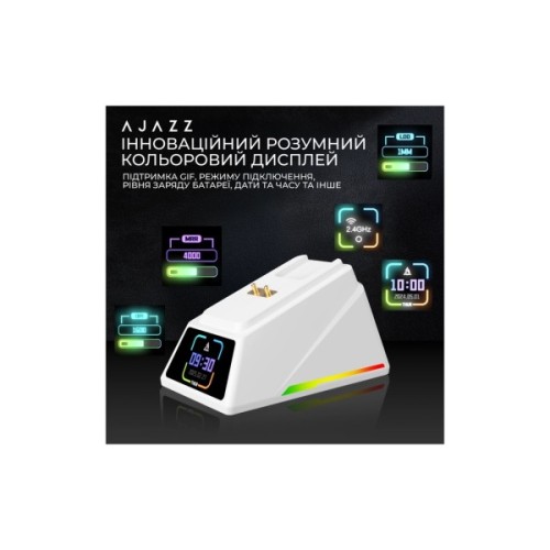 Мишка Ajazz AJ159 APEX Wireless/Bluetooth/USB White (AJM159-A-W)