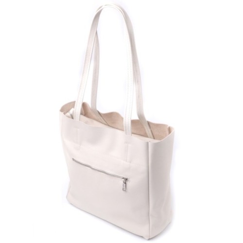 Сумка Shvigel Шопер з натуральної шкіри Бежева (22843)